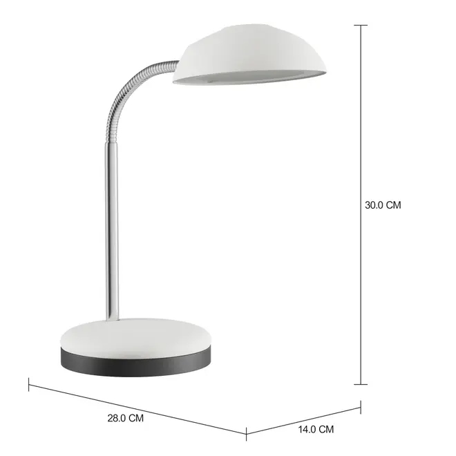 LUMINÁRIA DE MESA ALIEN - BRANCO/CROMADO - Foto 2