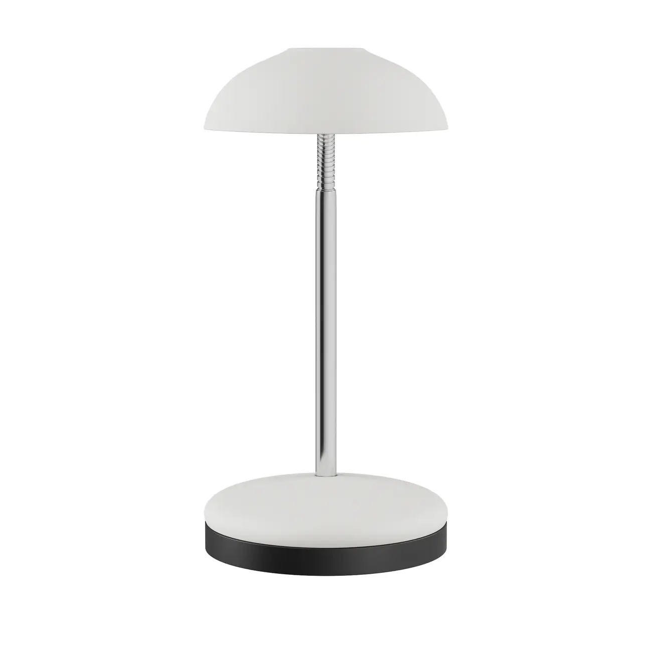LUMINÁRIA DE MESA ALIEN - BRANCO/CROMADO - Foto 1