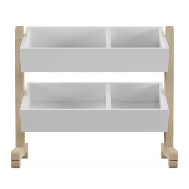 ESTANTE INFANTIL 80 CM X 71 CM TILT - NATURAL WASHED/BRANCO - Foto 1