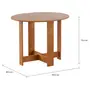 MESA DE COZINHA DOBRÁVEL OVAL 1 M X 80 CM TINA - AMÊNDOA - Foto 4