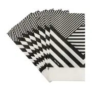 GUARDANAPO 39 CMX 39 CM PACOTE COM 20 PEÇAS PÓS-LISTRADO - PRETO/BRANCO - Foto 1