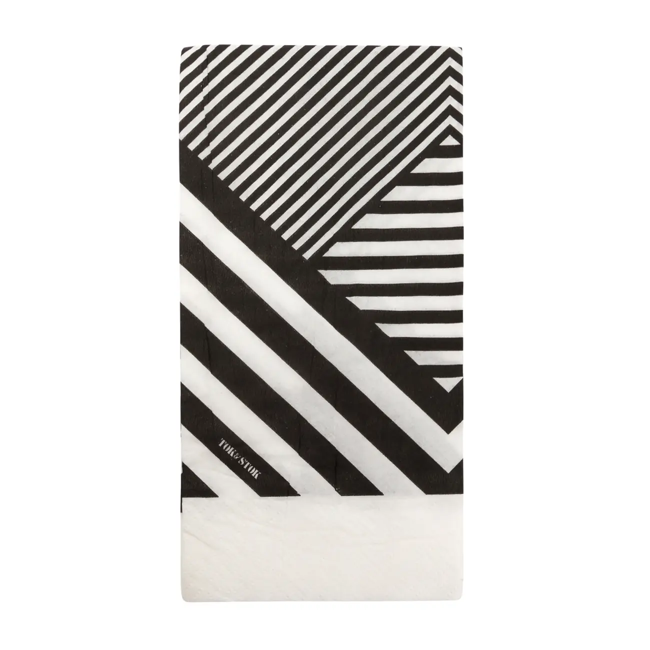 GUARDANAPO 39 CMX 39 CM PACOTE COM 20 PEÇAS PÓS-LISTRADO - PRETO/BRANCO - Foto 3