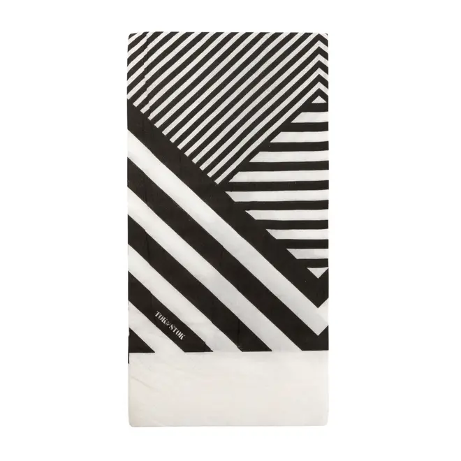 GUARDANAPO 39 CMX 39 CM PACOTE COM 20 PEÇAS PÓS-LISTRADO - PRETO/BRANCO - Foto 3