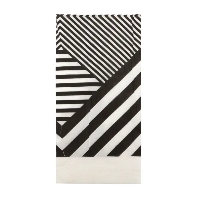 GUARDANAPO 39 CMX 39 CM PACOTE COM 20 PEÇAS PÓS-LISTRADO - PRETO/BRANCO - Foto 4