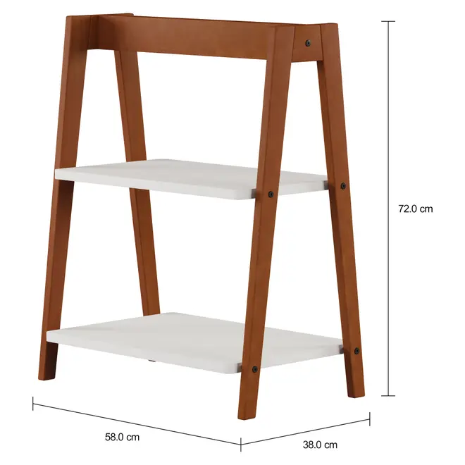 CAVALETE 58 CM X 38 CM BARTÔ - NOZES/BRANCO - Foto 2