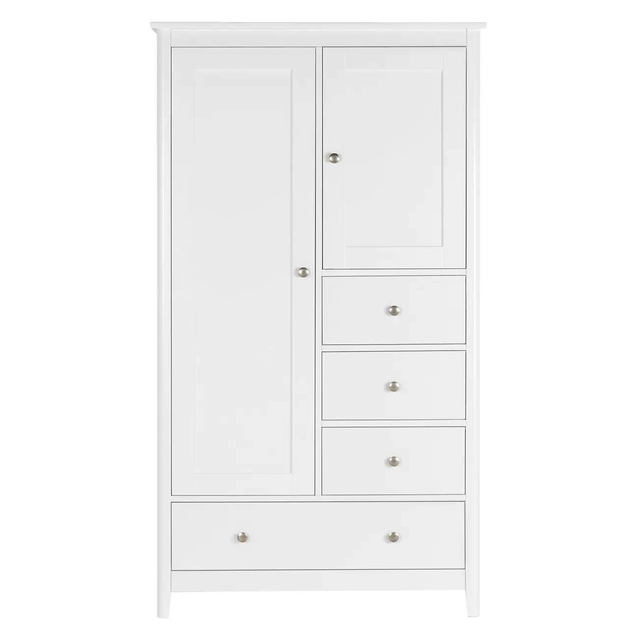GUARDA-ROUPA 2 PORTAS/4 GAVETAS DEVON - BRANCO - Foto 1