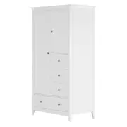 GUARDA-ROUPA 2 PORTAS/4 GAVETAS DEVON - BRANCO - Foto 2