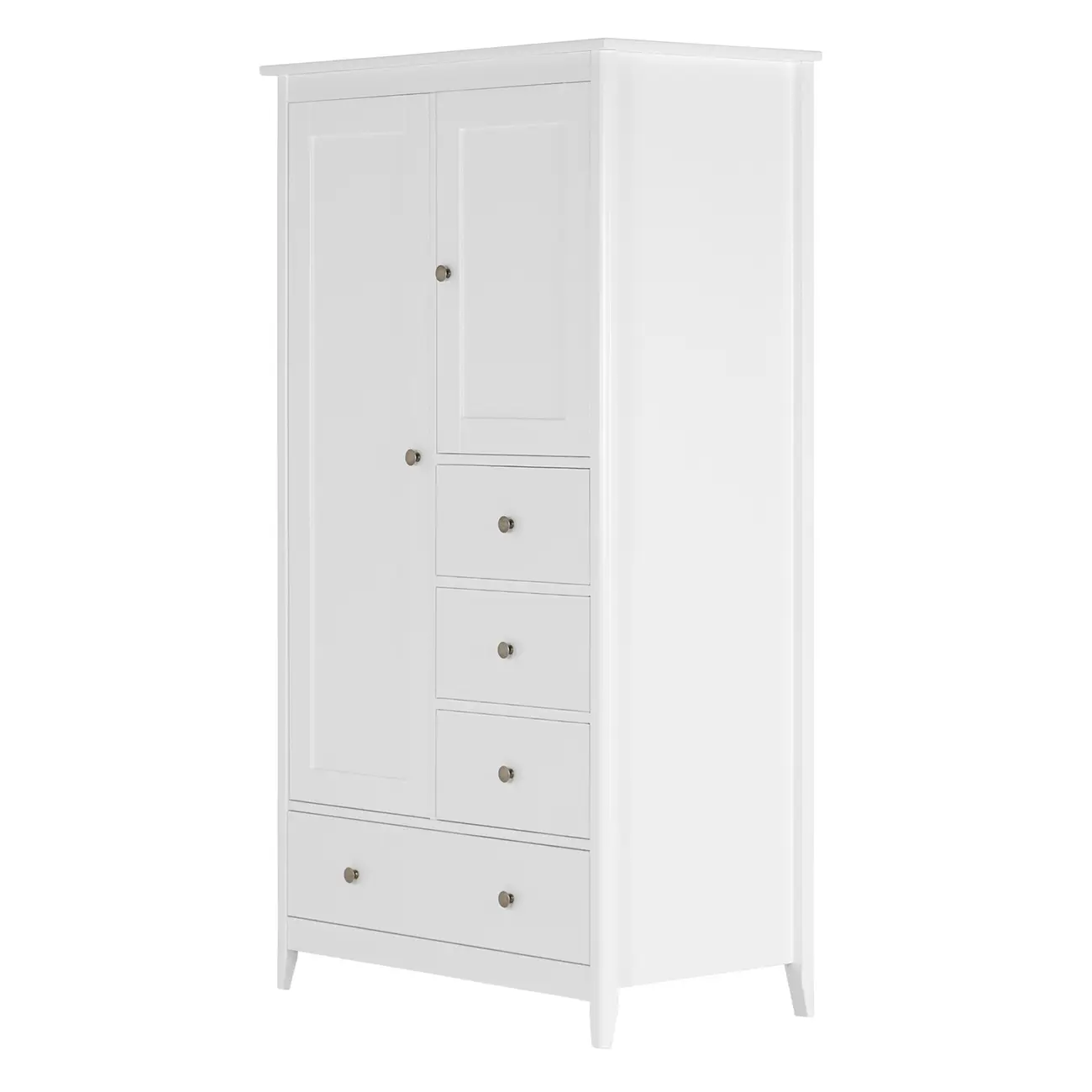 GUARDA-ROUPA 2 PORTAS/4 GAVETAS DEVON - BRANCO - Foto 2