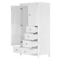 GUARDA-ROUPA 2 PORTAS/4 GAVETAS DEVON - BRANCO - Foto 3