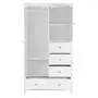 GUARDA-ROUPA 2 PORTAS/4 GAVETAS DEVON - BRANCO - Foto 4