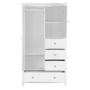 GUARDA-ROUPA 2 PORTAS/4 GAVETAS DEVON - BRANCO - Foto 4