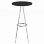 BARISTA MESA ALTA REDONDA 53 CM - CROMADO/PRETO - Foto 1
