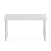 MESA DE JANTAR 1,34 M X 75 CM BOLD - CROMADO/BRANCO - Foto 1