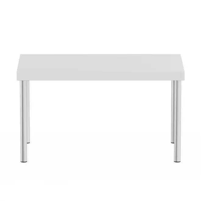 MESA DE JANTAR 1,34 M X 75 CM BOLD - CROMADO/BRANCO - Foto 1