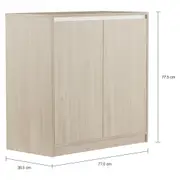 ARMÁRIO PARA ESCRITÓRIO BAIXO 2 PORTAS START UP - NEW OAK/BRANCO - Foto 2