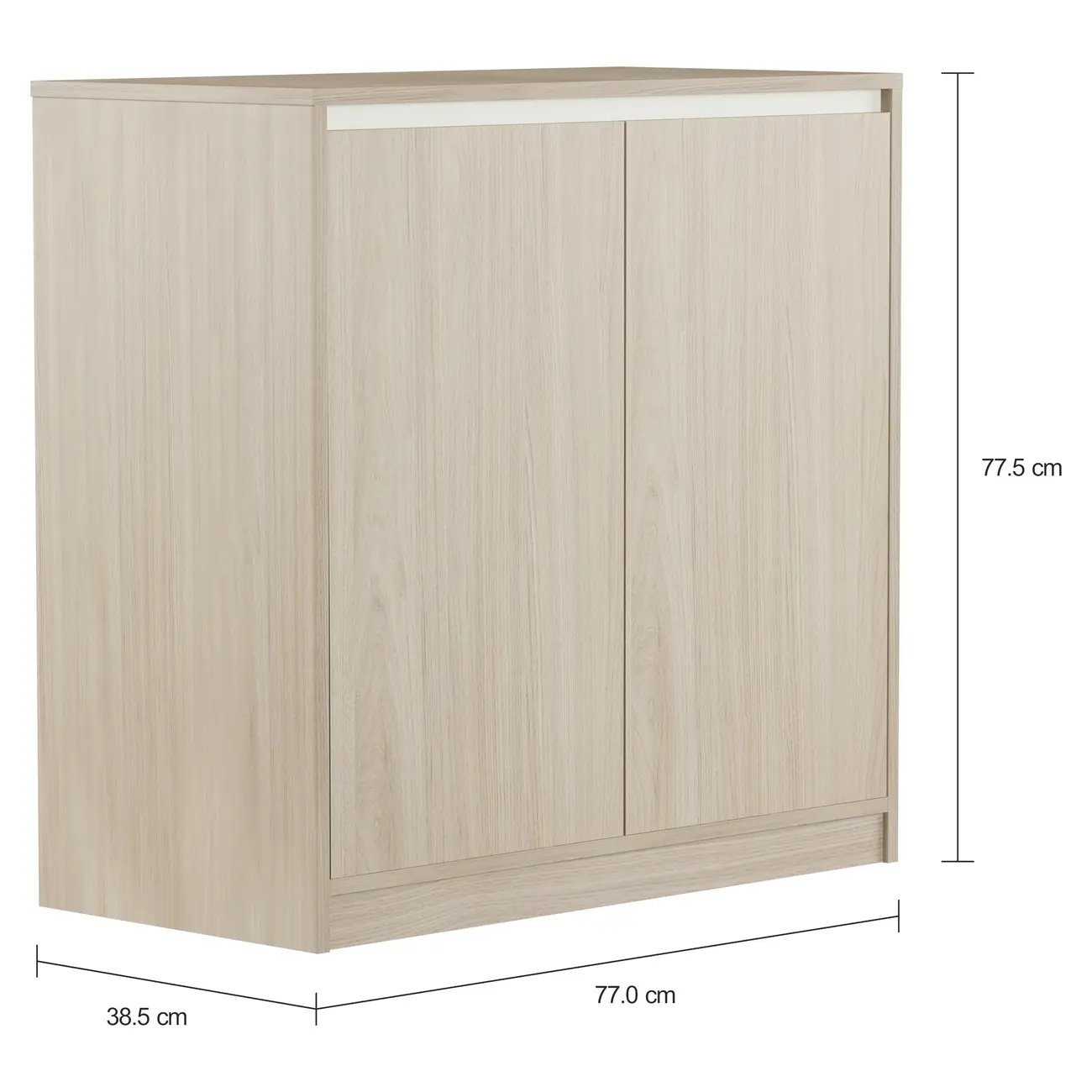 ARMÁRIO PARA ESCRITÓRIO BAIXO 2 PORTAS START UP - NEW OAK/BRANCO - Foto 2