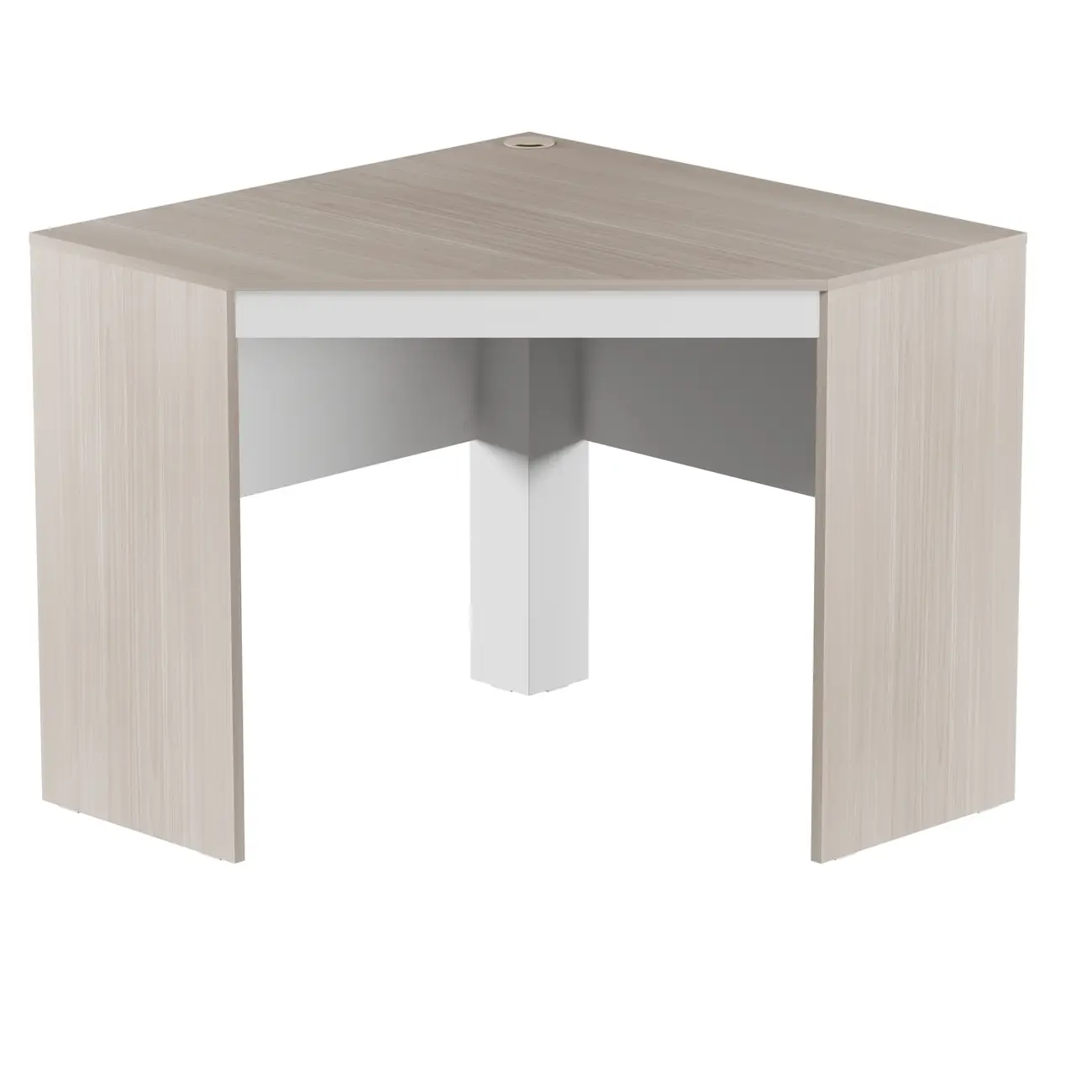 MESA DE CANTO 91 CM X 91 CM START UP - NEW OAK/BRANCO - Foto 1