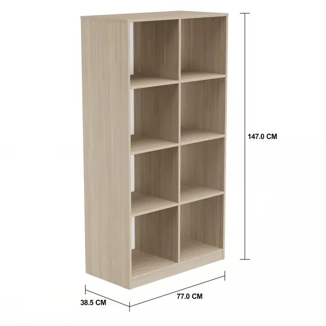 ESTANTE 77 CM X 1,47 M START UP - NEW OAK/BRANCO - Foto 2