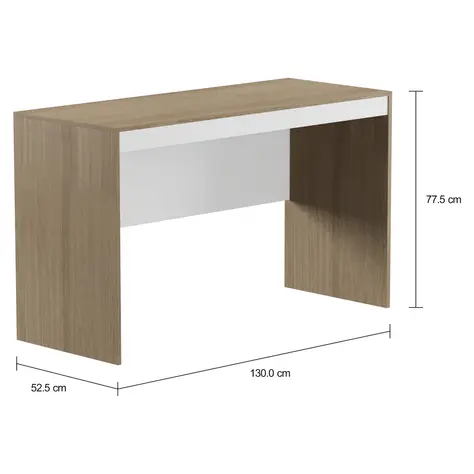 Imagem com medidas do produto MESA DE ESCRITÓRIO 1,30 M X 52 CM START UP