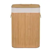 CESTO PARA ROUPA 60 CM X 40 CM X 30 CM KABUKI - BAMBU/CREAM - Foto 1