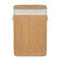CESTO PARA ROUPA 60 CM X 40 CM X 30 CM KABUKI - BAMBU/CREAM - Foto 1