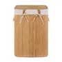 CESTO PARA ROUPA 60 CM X 40 CM X 30 CM KABUKI - BAMBU/CREAM - Foto 5