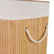 CESTO PARA ROUPA 60 CM X 40 CM X 30 CM KABUKI - BAMBU/CREAM - Foto 6