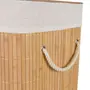 CESTO PARA ROUPA 60 CM X 40 CM X 30 CM KABUKI - BAMBU/CREAM - Foto 6