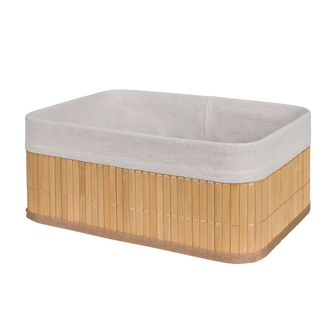CESTO 33 CM X 23 CM X 14 CM KABUKI - BAMBU/CREAM - Foto 2