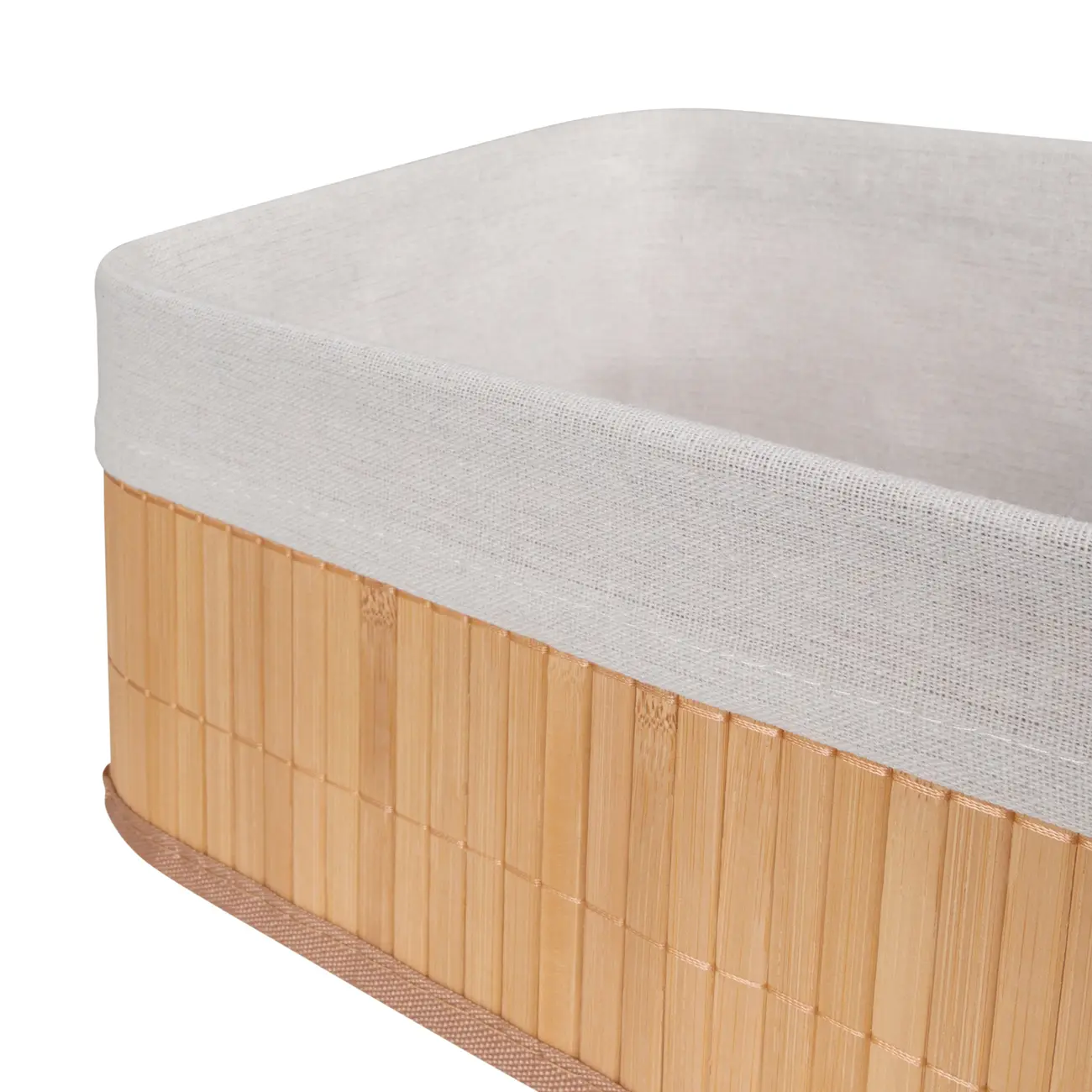 CESTO 33 CM X 23 CM X 14 CM KABUKI - BAMBU/CREAM - Foto 4