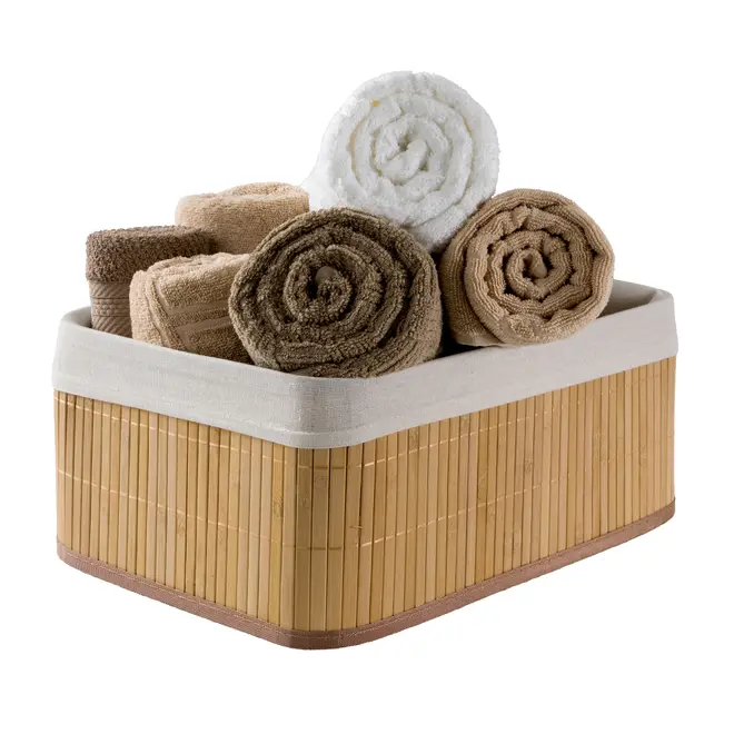 CESTO 33 CM X 23 CM X 14 CM KABUKI - BAMBU/CREAM - Foto 6