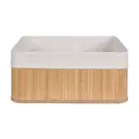 BAMBU/CREAM - CESTO 38 CM X 28 CM X 16 CM KABUKI