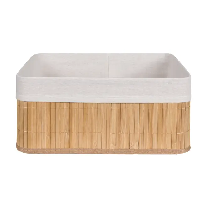 CESTO 38 CM X 28 CM X 16 CM KABUKI - BAMBU/CREAM - Foto 1