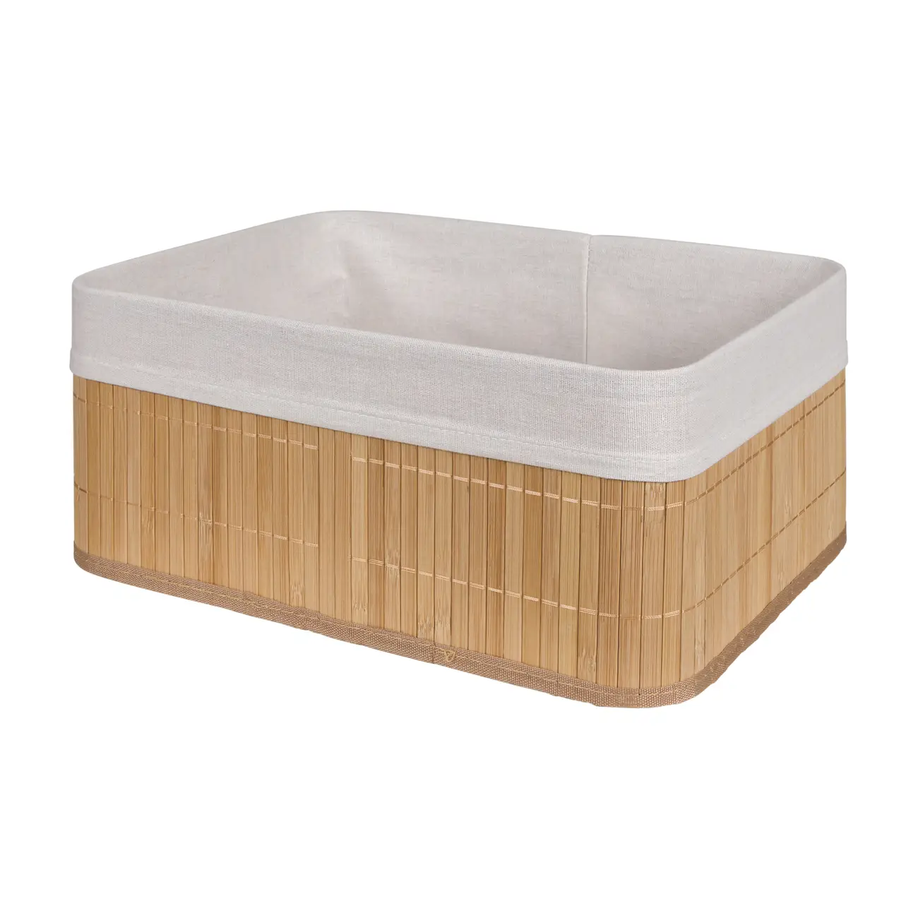 CESTO 38 CM X 28 CM X 16 CM KABUKI - BAMBU/CREAM - Foto 2