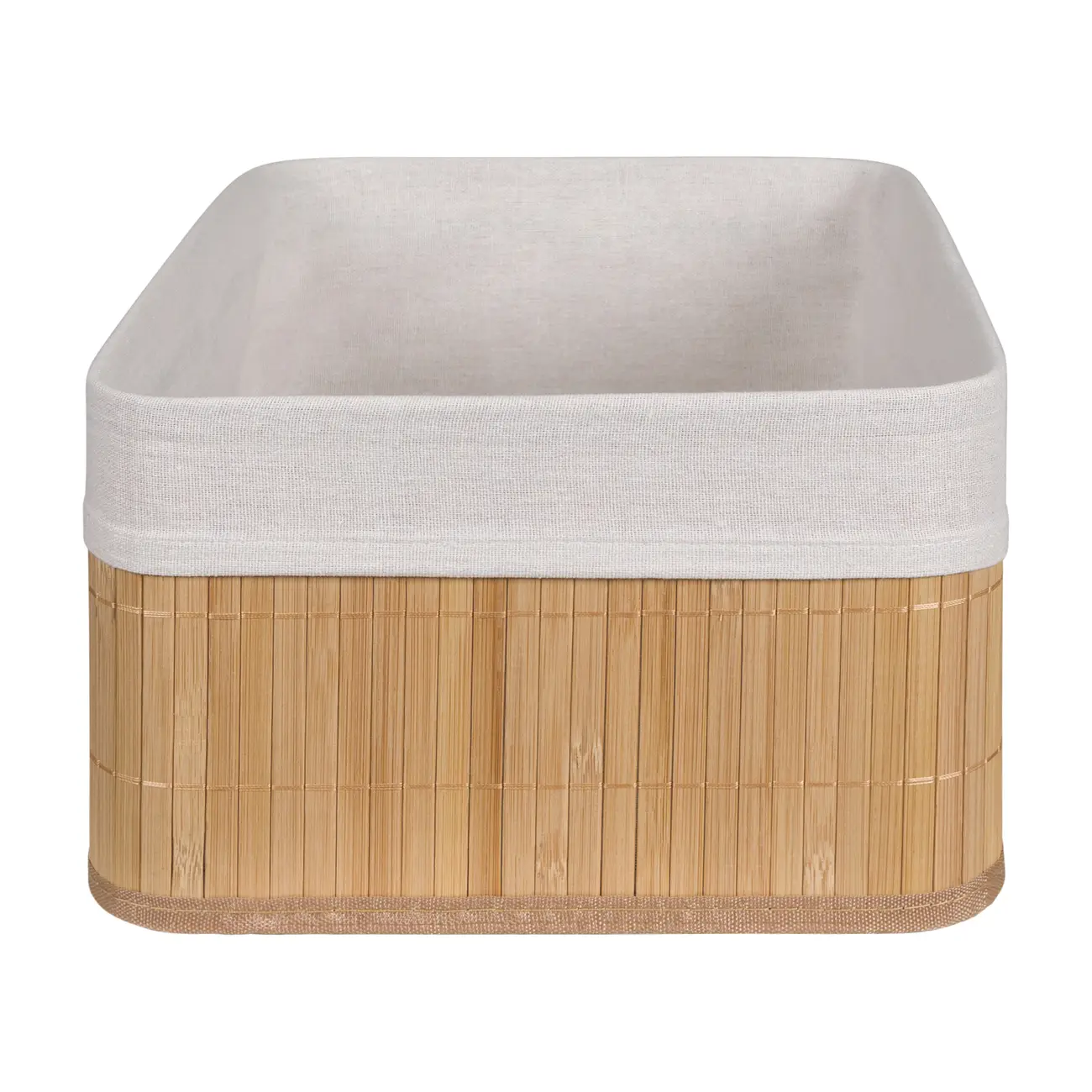 CESTO 38 CM X 28 CM X 16 CM KABUKI - BAMBU/CREAM - Foto 3