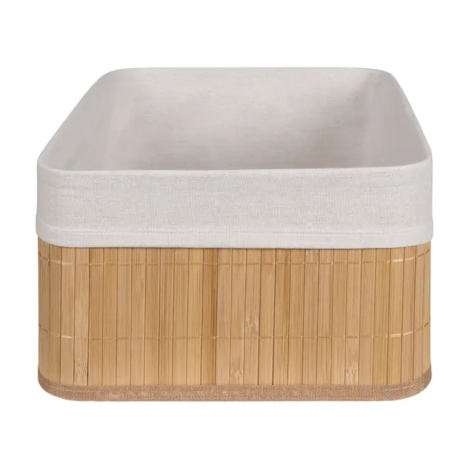 CESTO 38 CM X 28 CM X 16 CM KABUKI - BAMBU/CREAM - Foto 3