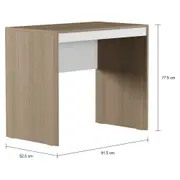 MESA 91 CM X 52 CM START UP - NEW OAK/BRANCO - Foto 2