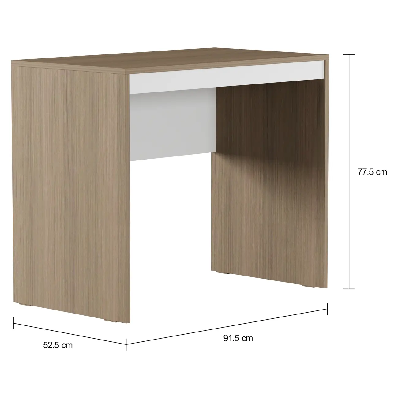 MESA 91 CM X 52 CM START UP - NEW OAK/BRANCO - Foto 2