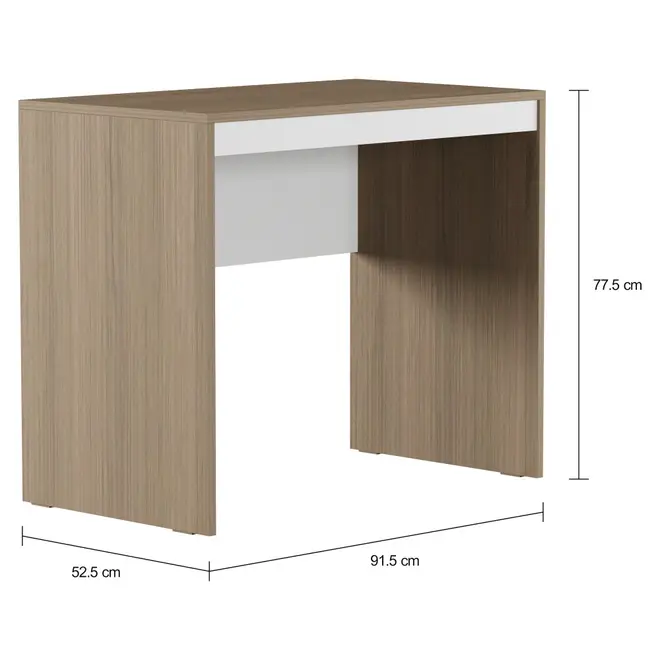 MESA 91 CM X 52 CM START UP - NEW OAK/BRANCO - Foto 2