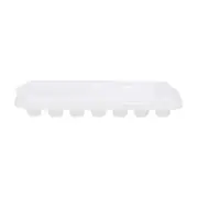 FÔRMA PARA GELO COM TAMPA ESPACIAL - BRANCO TRANSLUCIDO/BRANCO - Foto 1