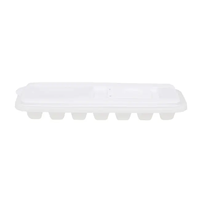 FÔRMA PARA GELO COM TAMPA ESPACIAL - BRANCO TRANSLUCIDO/BRANCO - Foto 1
