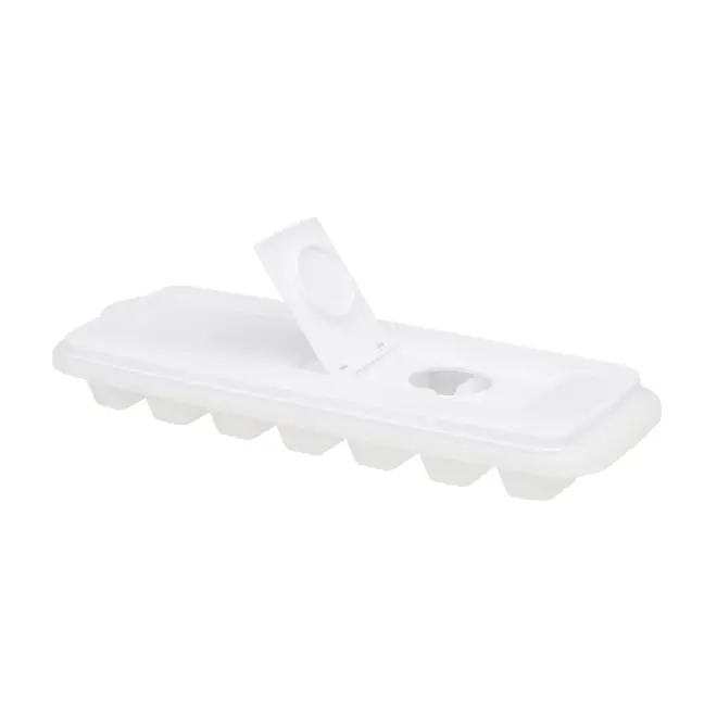 FÔRMA PARA GELO COM TAMPA ESPACIAL - BRANCO TRANSLUCIDO/BRANCO - Foto 2