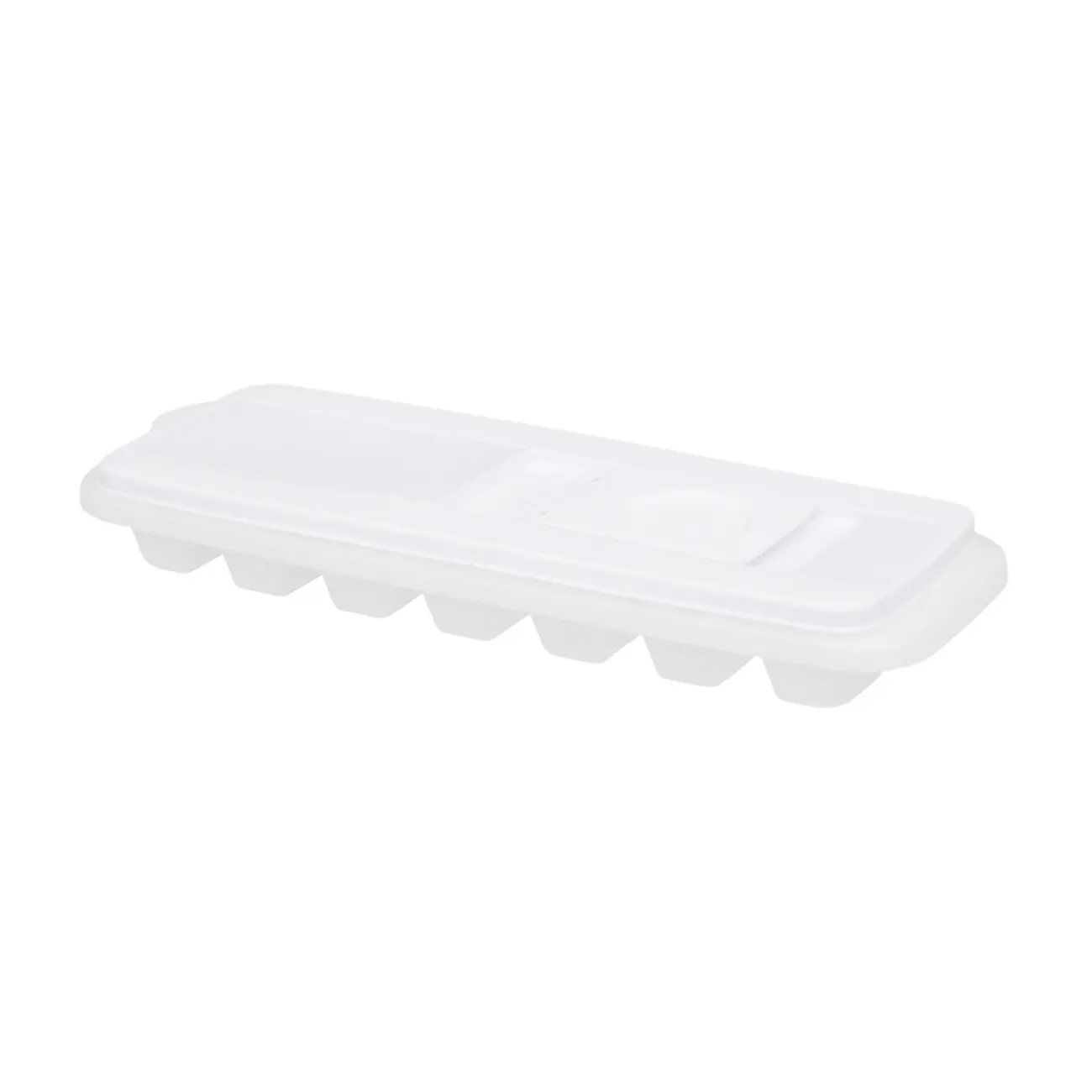 FÔRMA PARA GELO COM TAMPA ESPACIAL - BRANCO TRANSLUCIDO/BRANCO - Foto 3