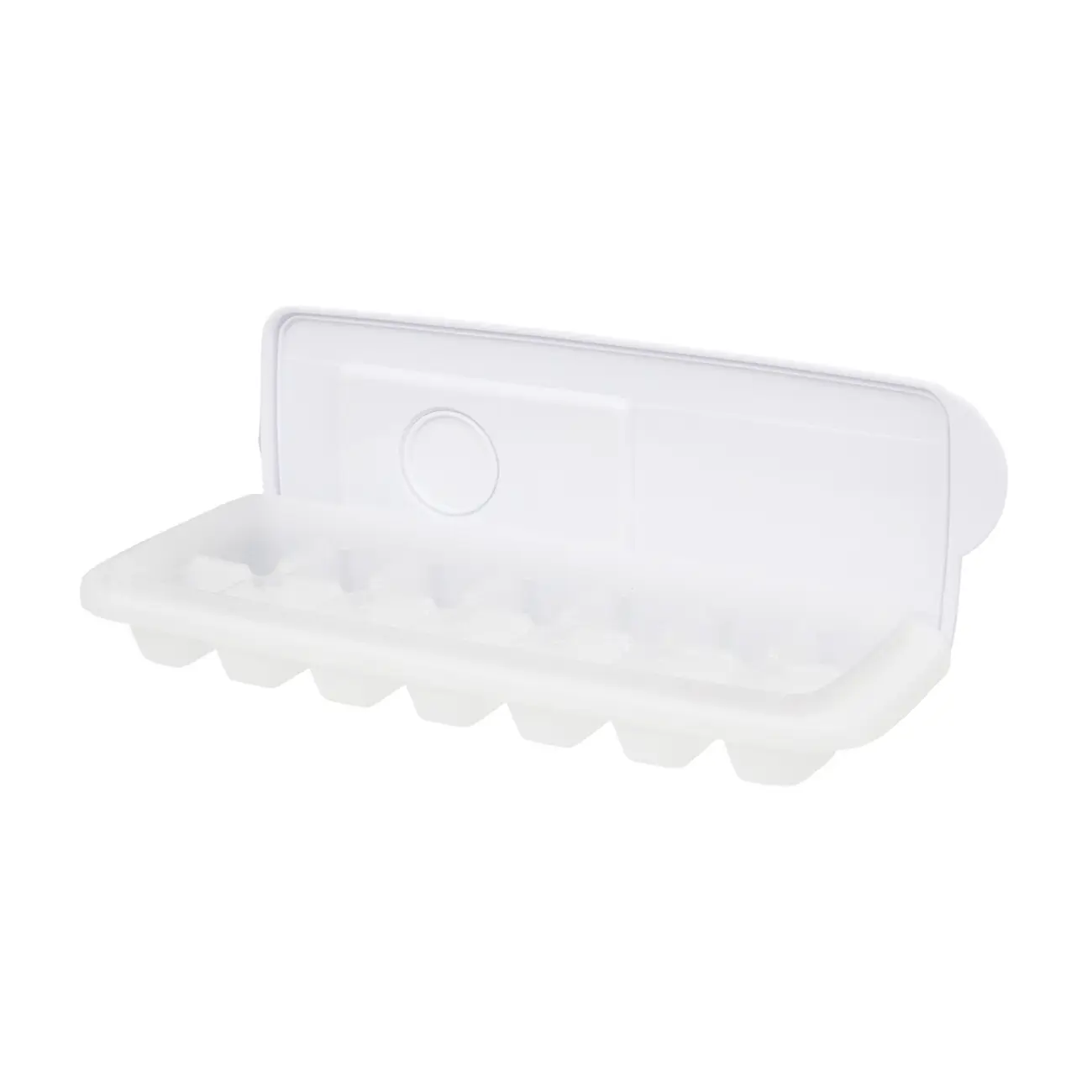 FÔRMA PARA GELO COM TAMPA ESPACIAL - BRANCO TRANSLUCIDO/BRANCO - Foto 4