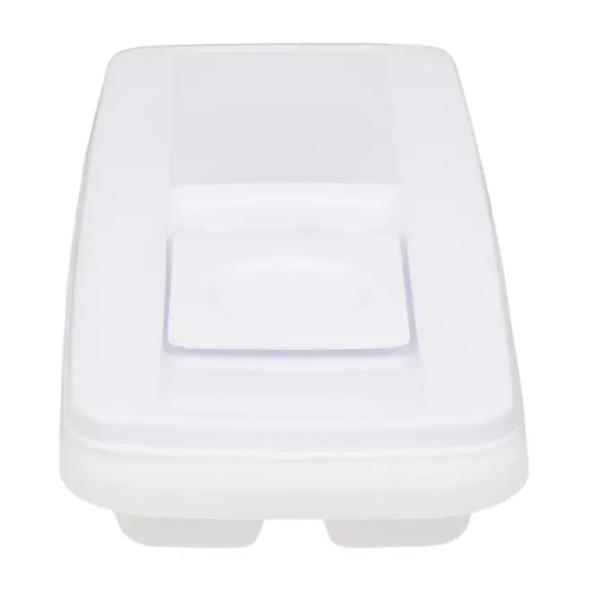 FÔRMA PARA GELO COM TAMPA ESPACIAL - BRANCO TRANSLUCIDO/BRANCO - Foto 5