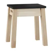 BANCO BAIXO PALETBOX - NATURAL WASHED/PRETO - Foto 1