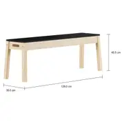BANCO 2 LUGARES PALETBOX - NATURAL WASHED/PRETO - Foto 2