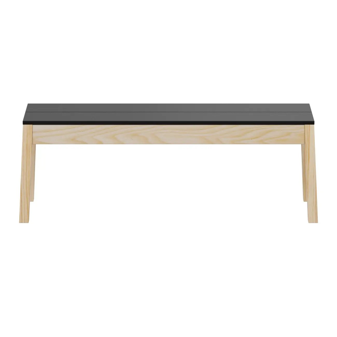 BANCO 2 LUGARES PALETBOX - NATURAL WASHED/PRETO - Foto 1