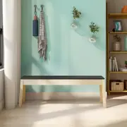 BANCO 2 LUGARES PALETBOX - NATURAL WASHED/PRETO - Foto 3