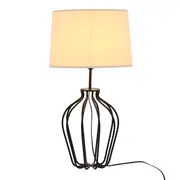 LUMINÁRIA DE MESA ANFORA C/CUP K - CASTANHO/NATURAL - Foto 1